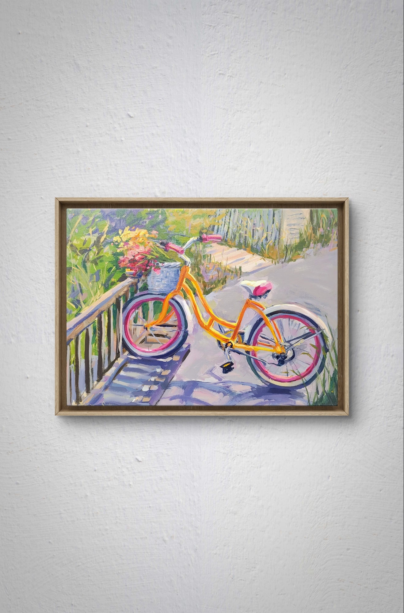 "Beach Bike", Original Acrylic Painting by Artist Kristina Sellers