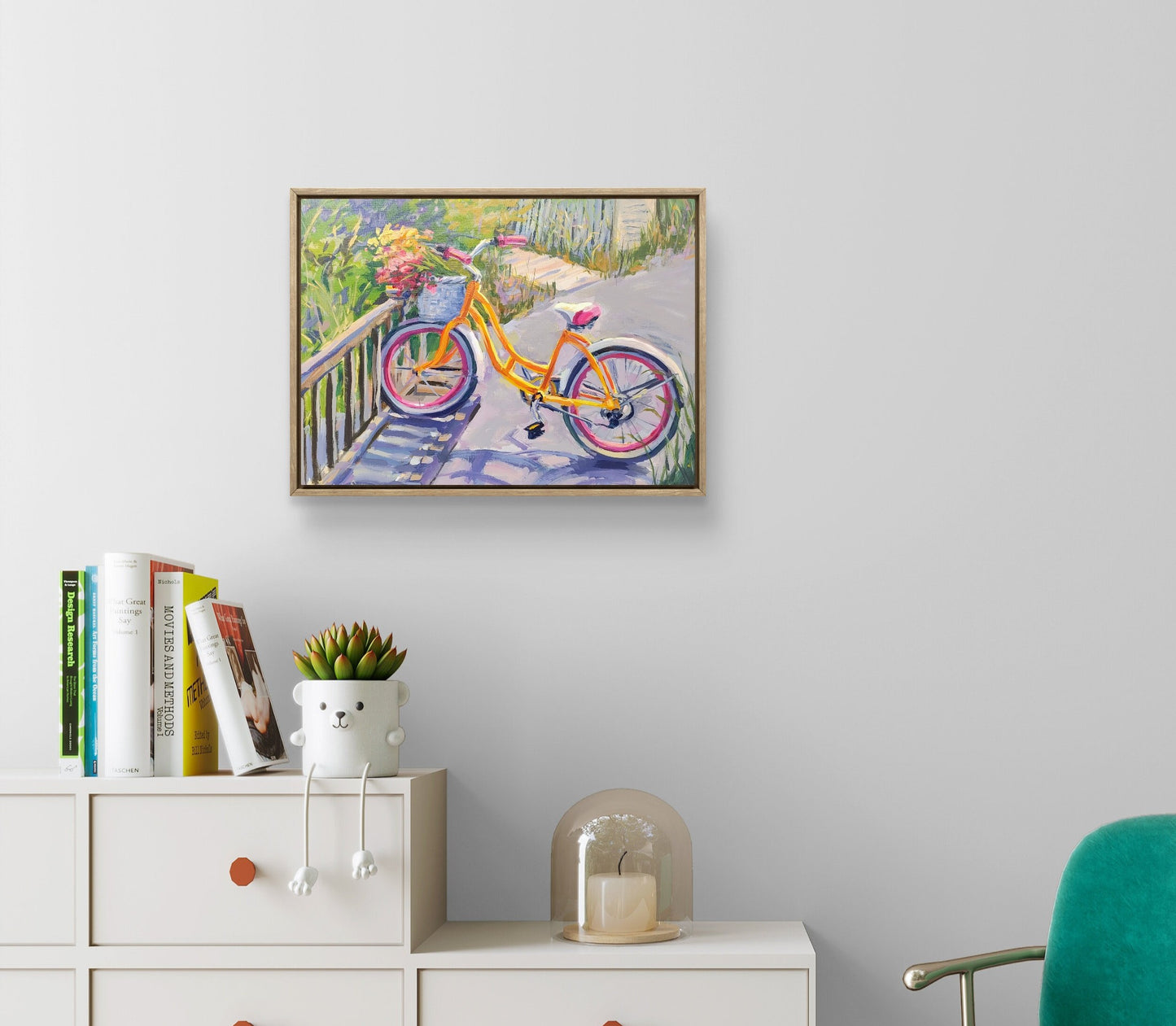 "Beach Bike", Original Acrylic Painting by Artist Kristina Sellers
