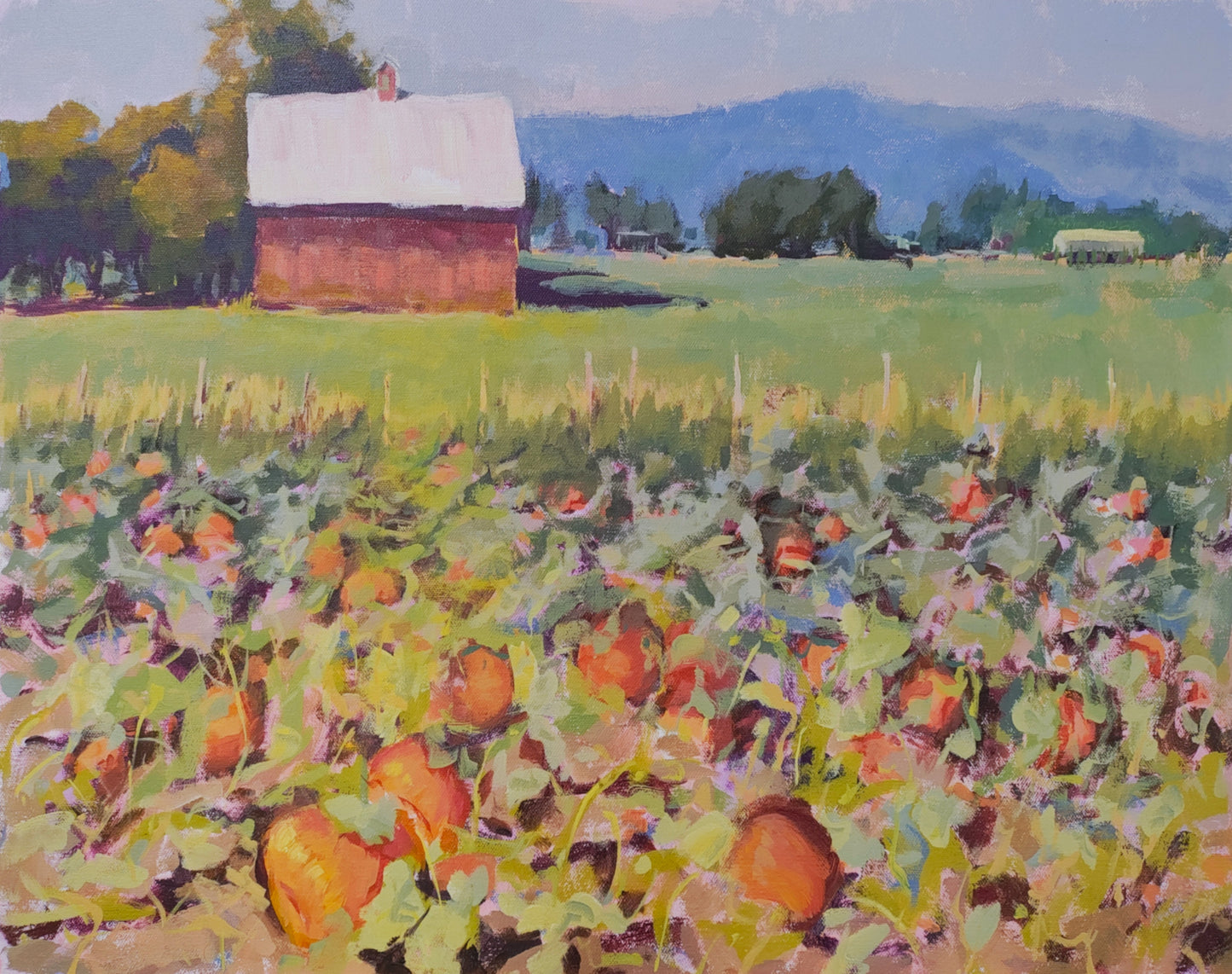 "Waiting for Harvest", 16x20 original acrylic painting by Artist Kristina Sellers