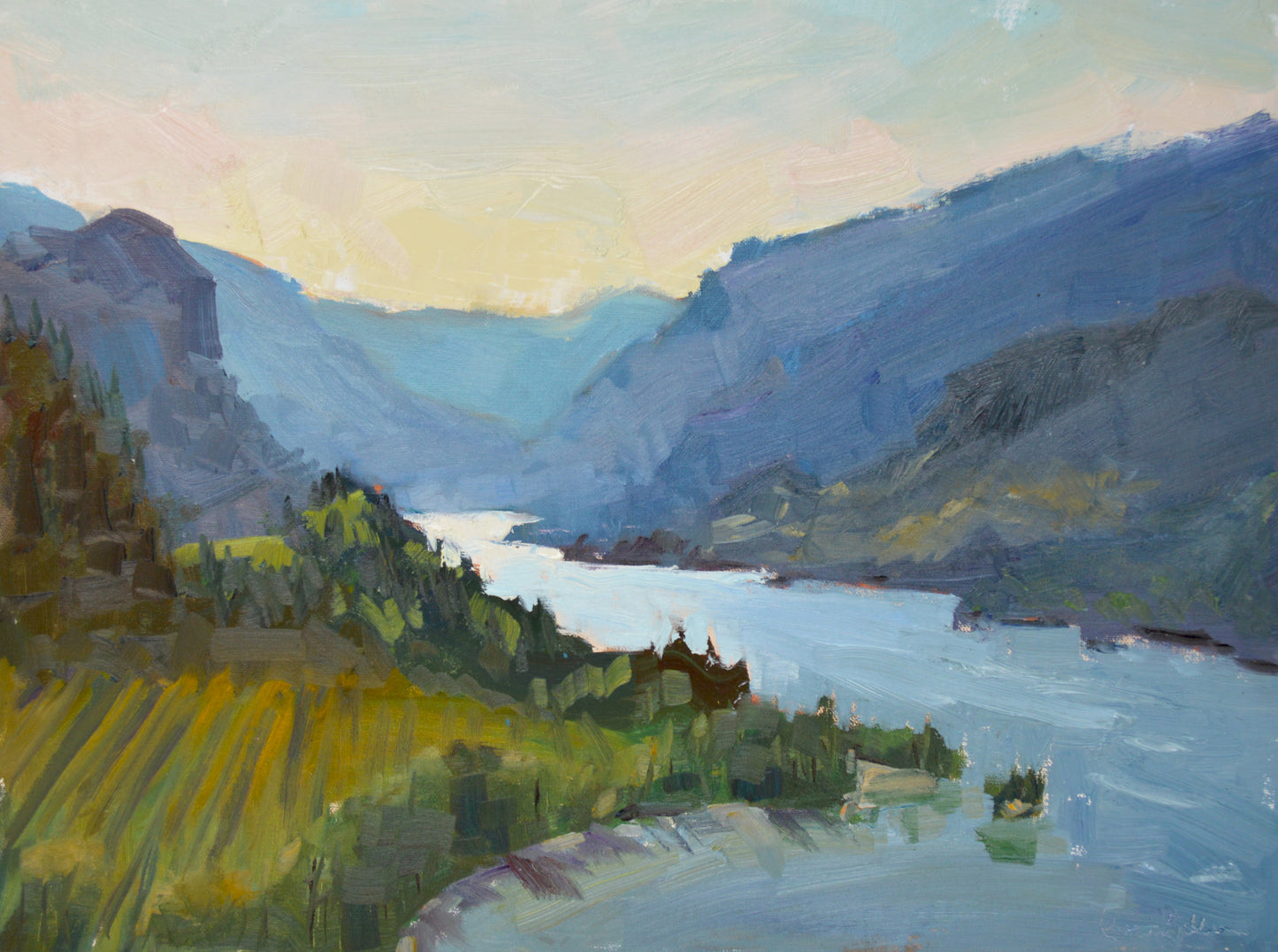 "Indigo Vista" 12x16 original oil painting by Artist Kristina Sellers