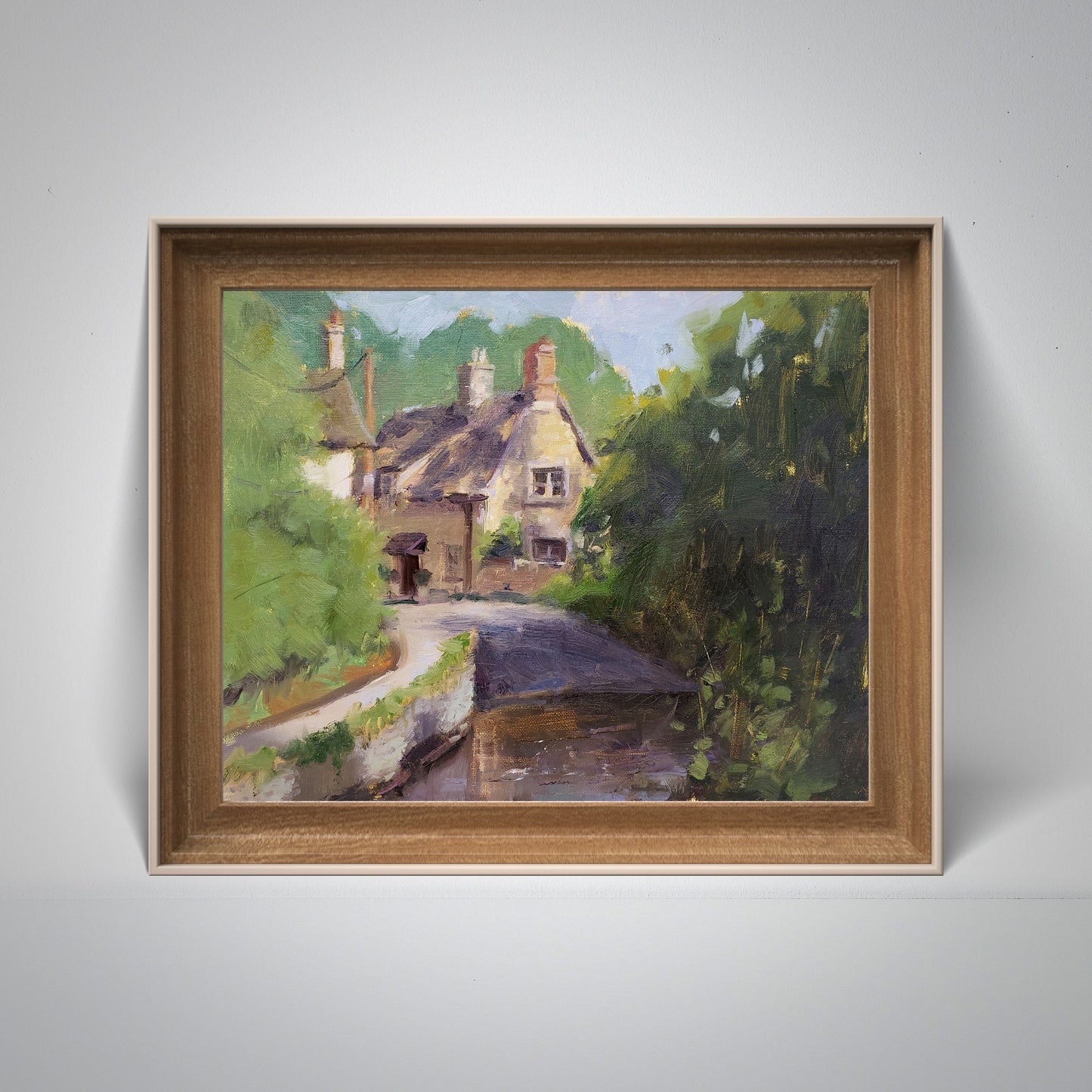 "Lacock Cottage" 8x10 inch original oil painting by Artist Kristina Sellers