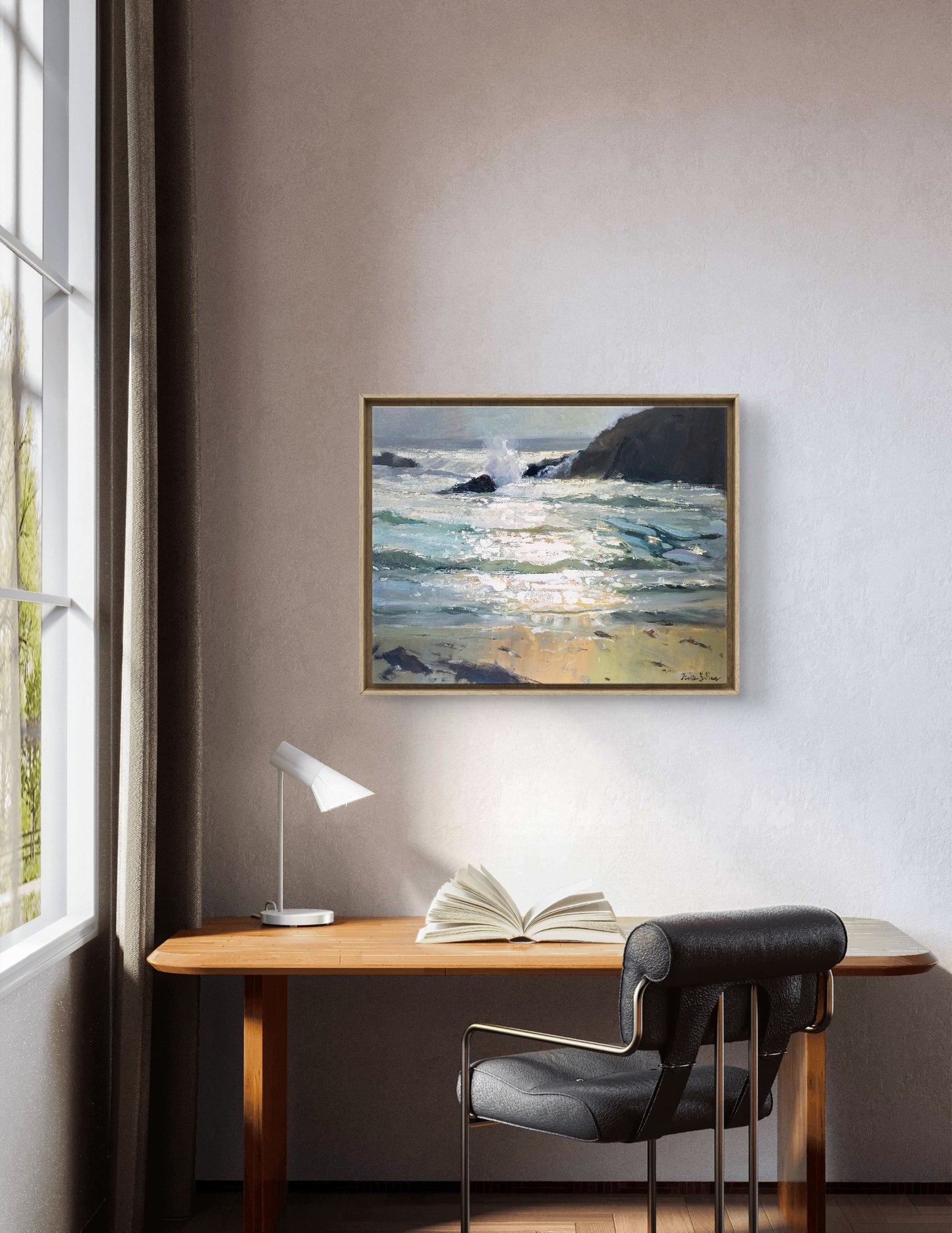 "Pacific Luster" 16x20 inch original oil painting by Artist Kristina Sellers