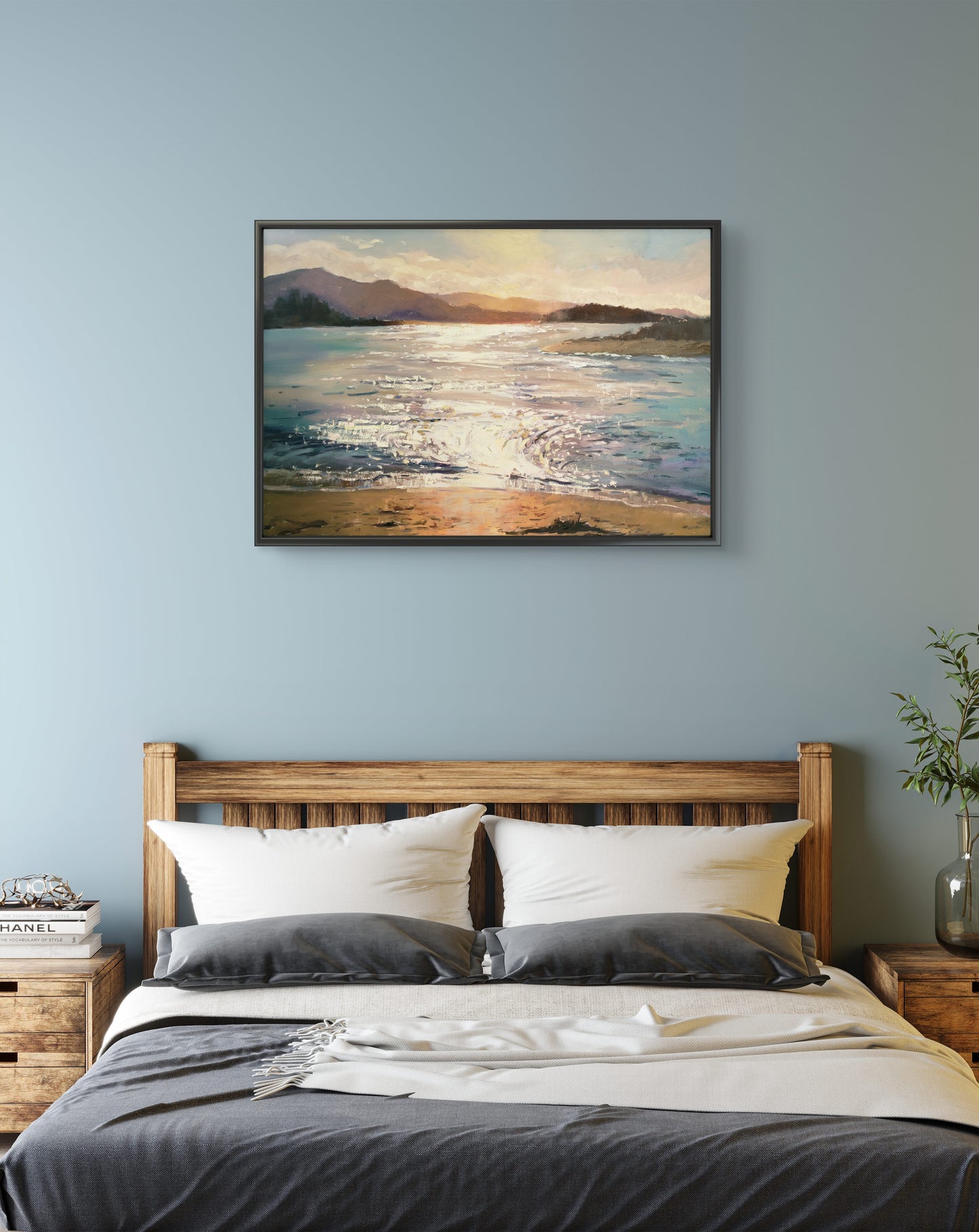 "Sparkling Cove" 24x36 original oil painting by Artist Kristina Sellers