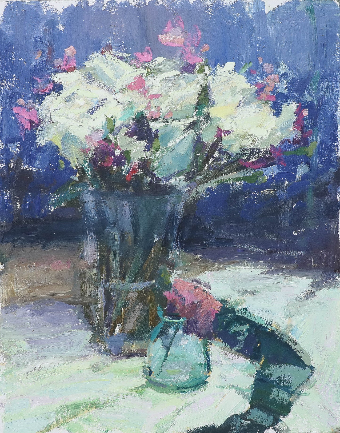 "Rhythm and Blues", 14x11 Original Oil Painting by Artist Kristina Sellers