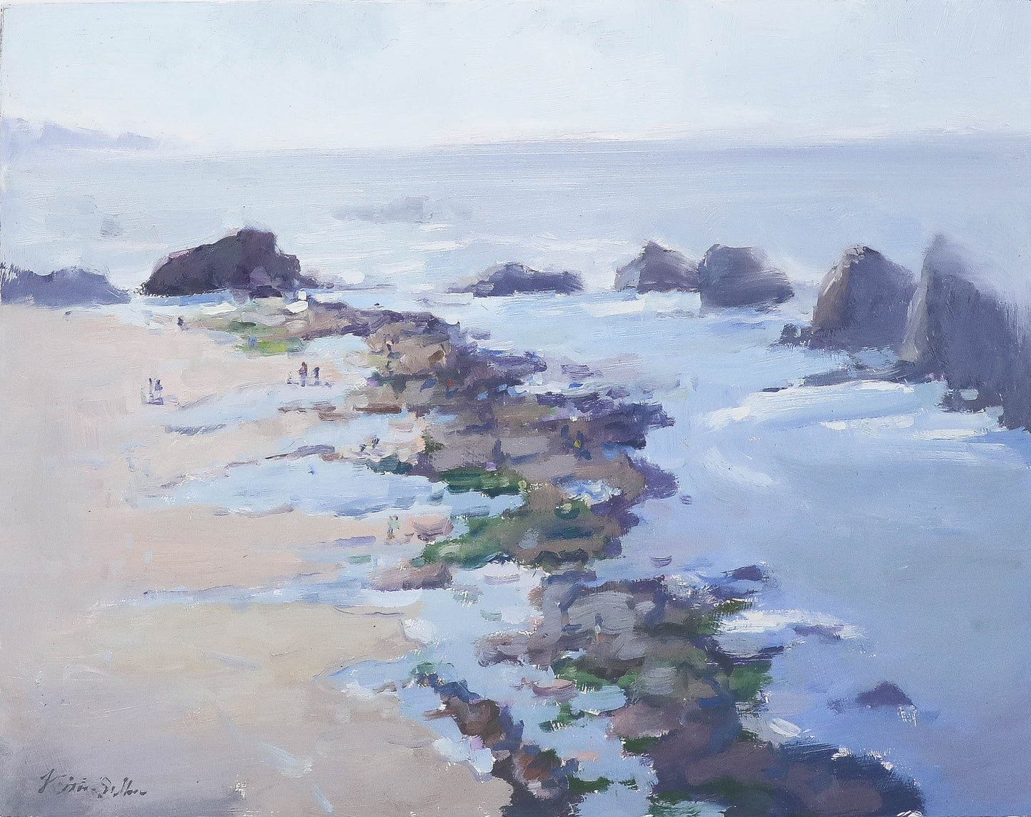 "Low Tide Treasure", 11x14 Original Oil Painting by Artist Kristina Sellers