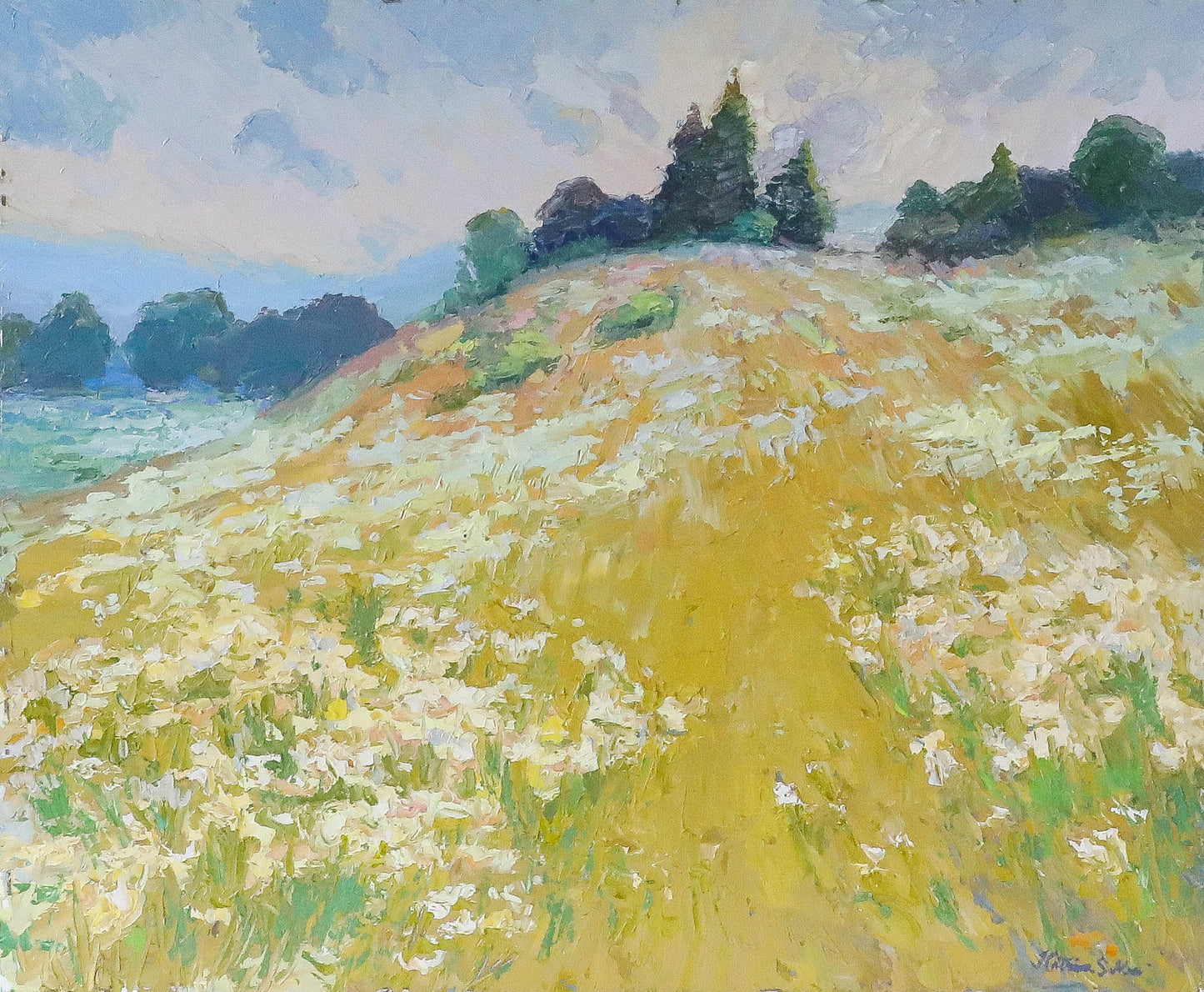 "Golden Pinnacle"20x24 original oil painting by Artist Kristina Sellers