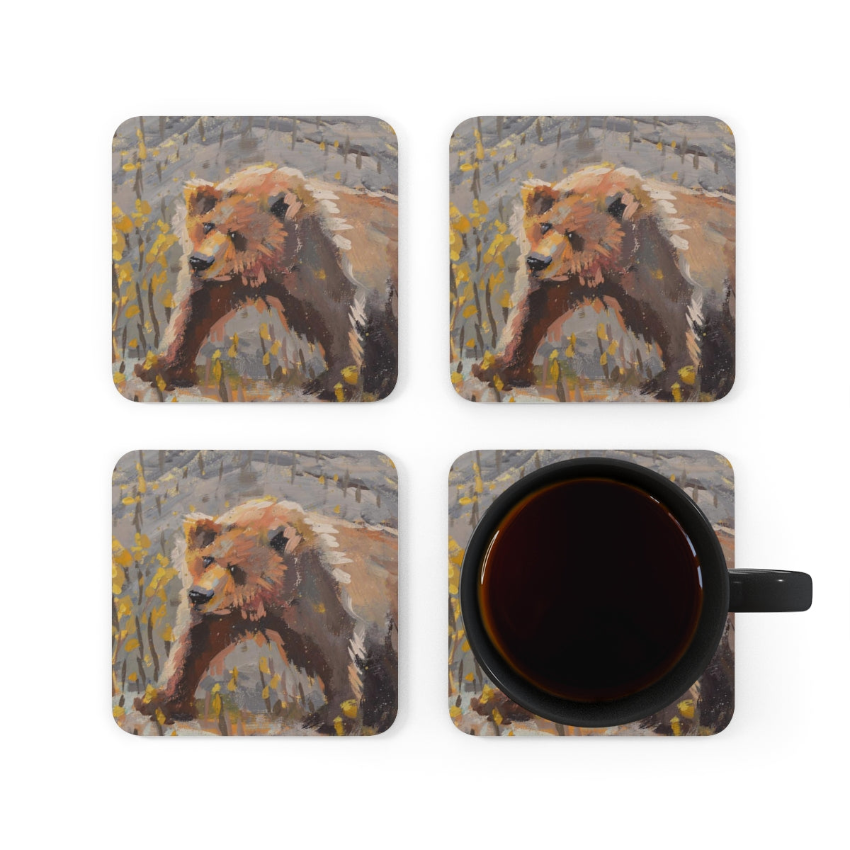 "Don't Mess with Mama" Corkwood Coaster Set