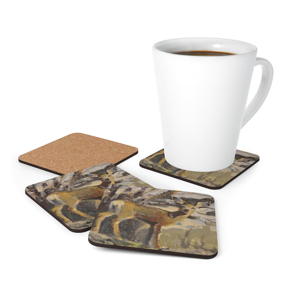 "Such a Deer", by Kristina Sellers, Corkwood Coaster Set