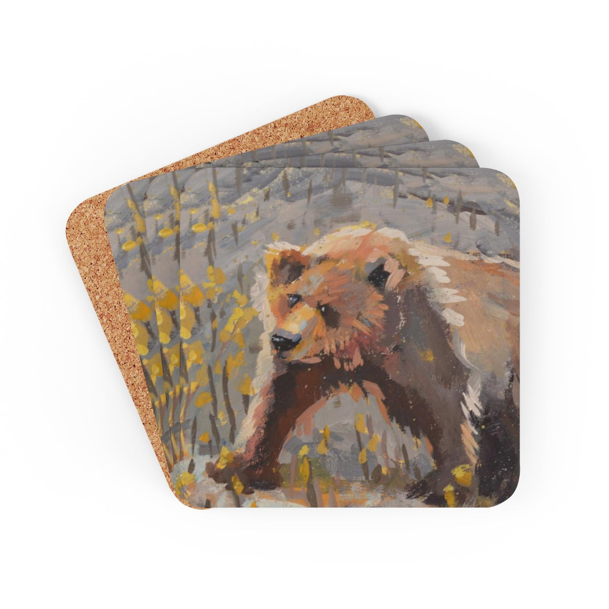 "Don't Mess with Mama" Corkwood Coaster Set