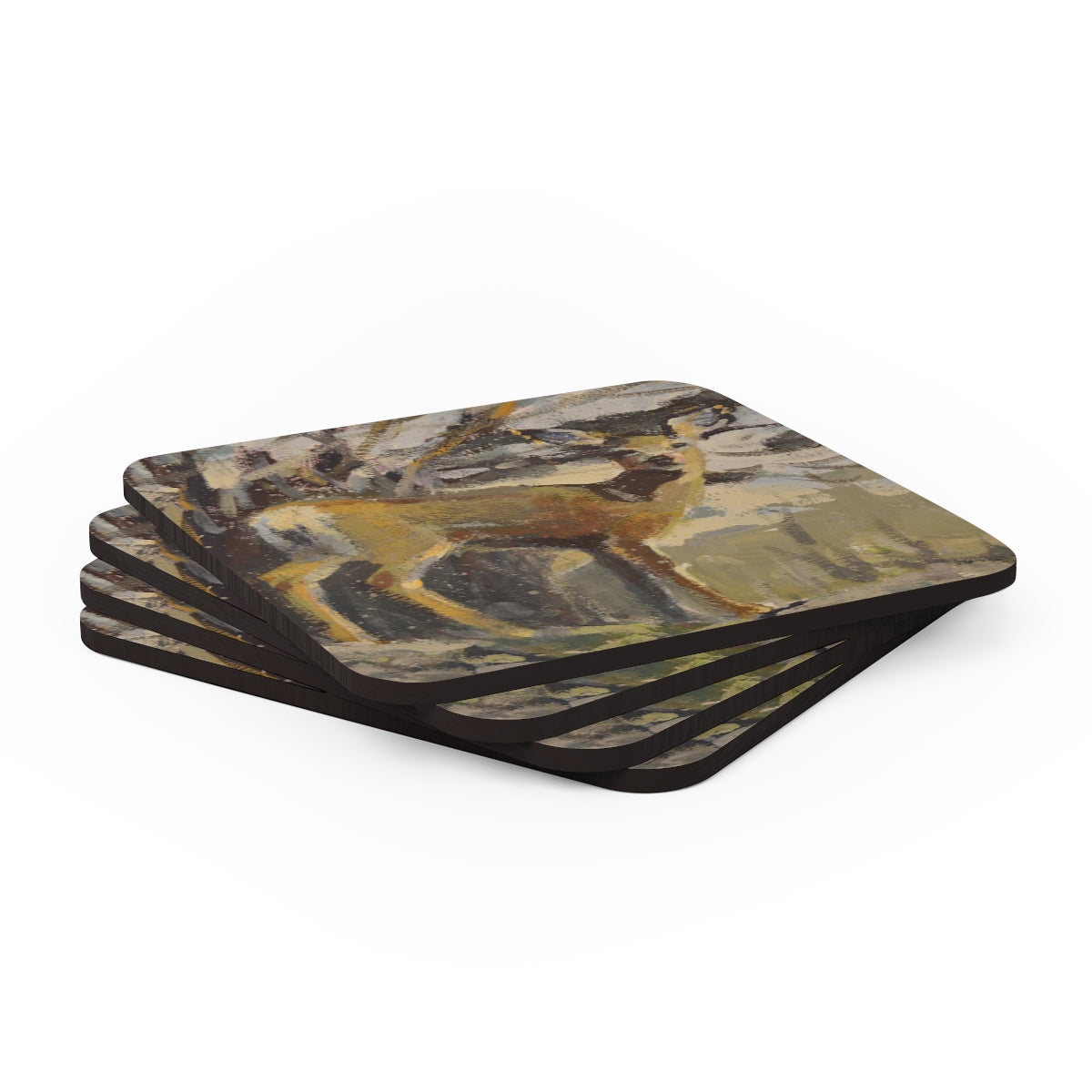 "Such a Deer", by Kristina Sellers, Corkwood Coaster Set