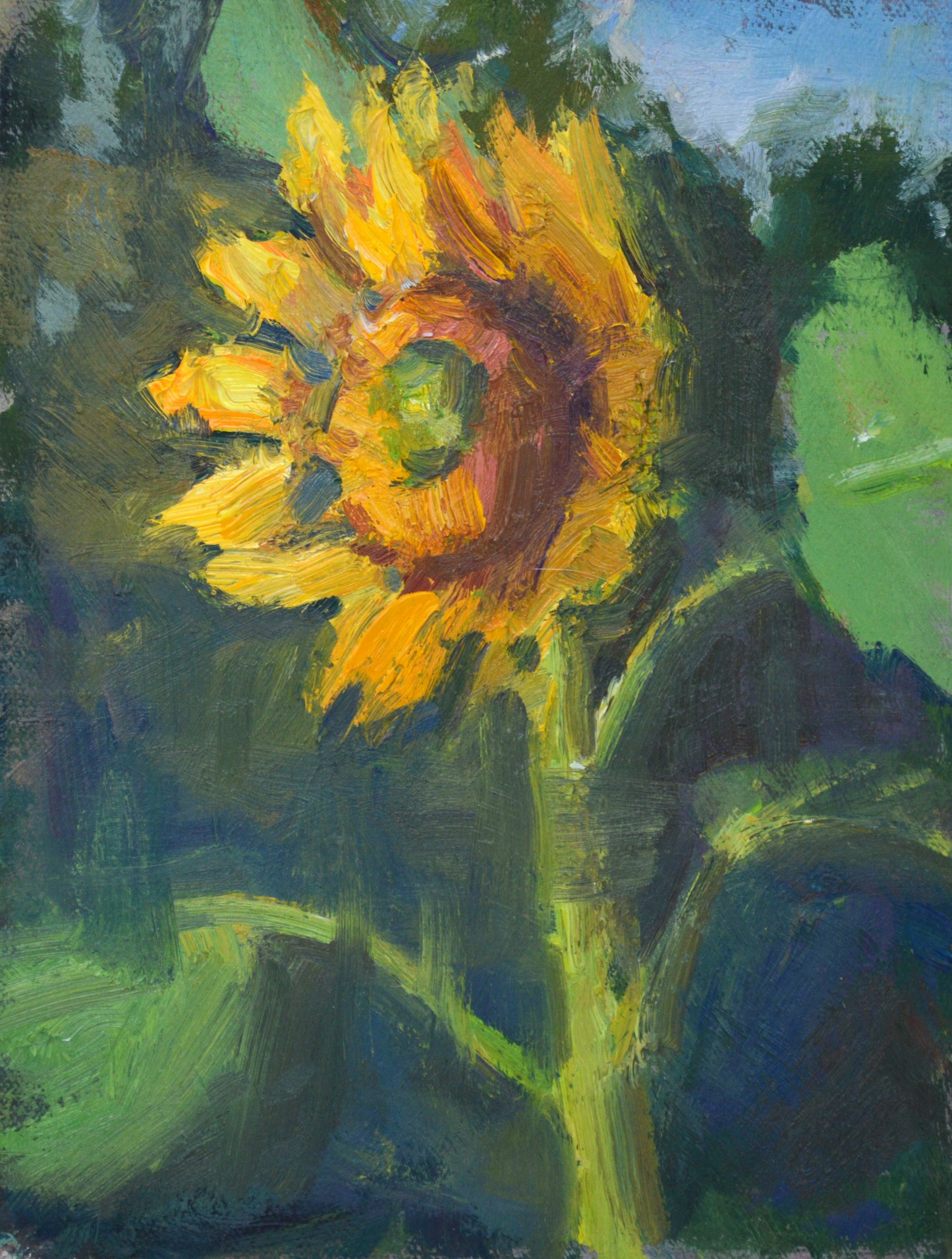 "Golden Visage" 8x6 original oil painting by Artist Kristina Sellers