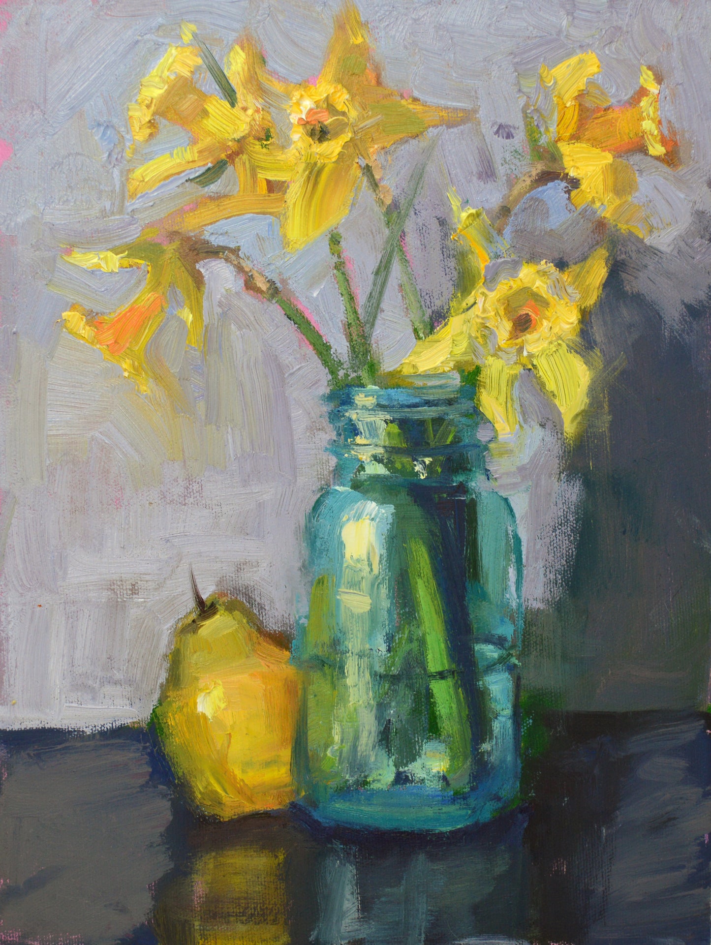 "Here Comes the Sun" 12x9 original oil painting by Artist Kristina Sellers