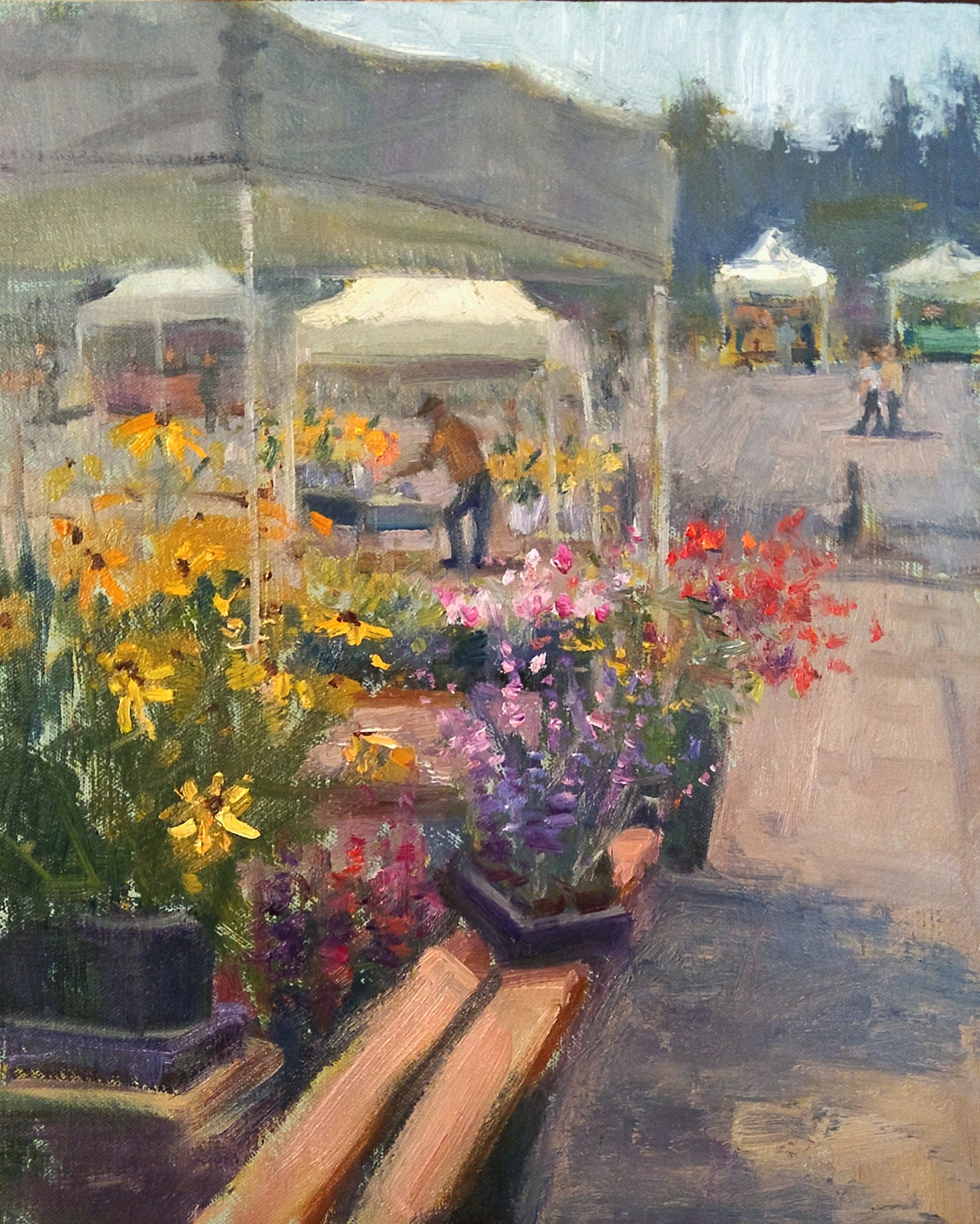"Day 5" 14x11 original plein air painting by Artist Kristina Sellers