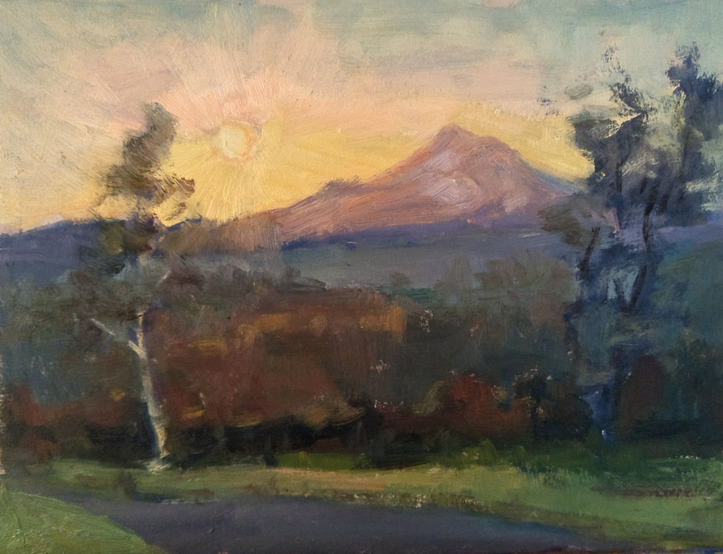 "Windswept Morn" 9x12 framed original oil painting by Artist Kristina Sellers