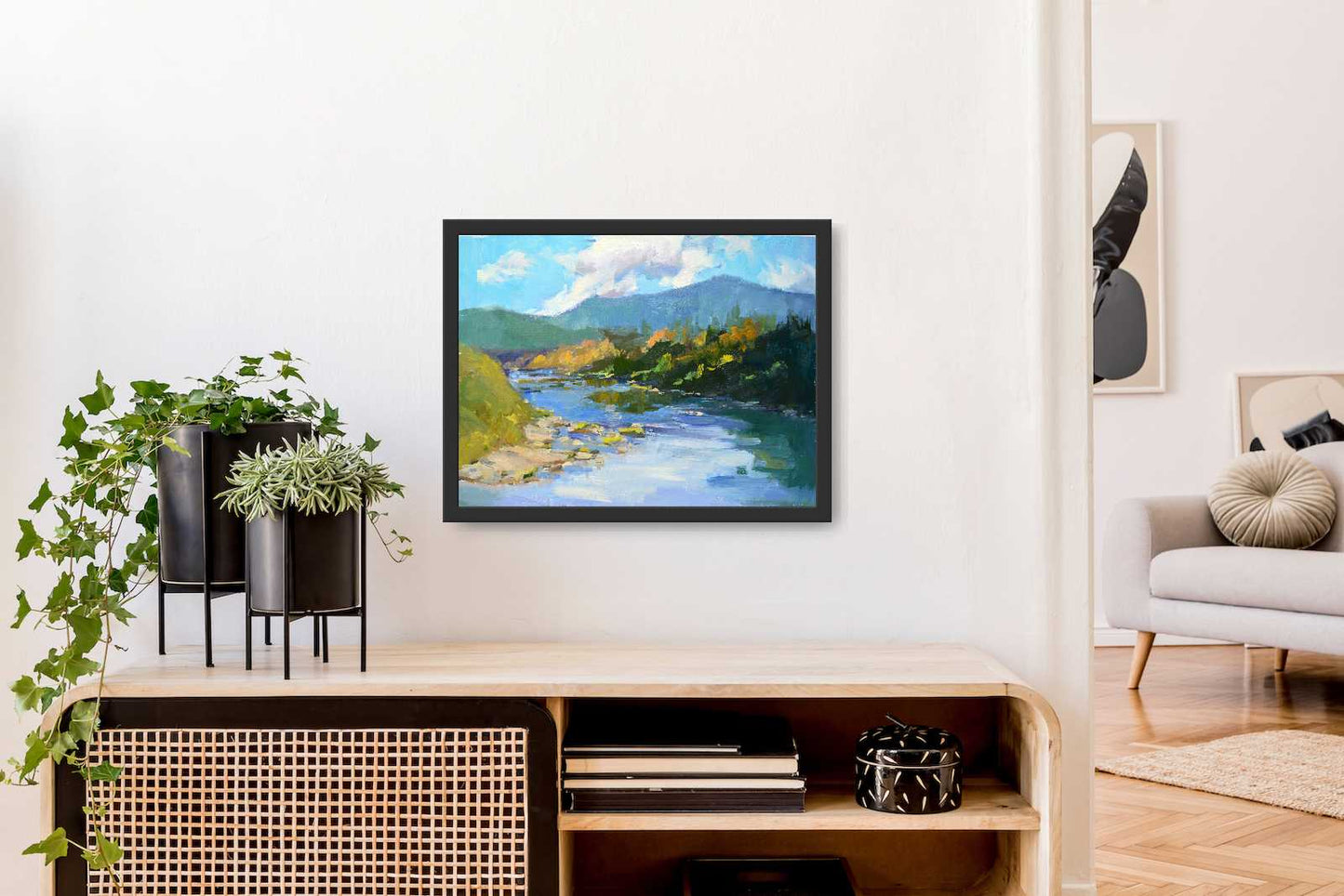 "On the Umpqua", 12x16 Original Oil Painting by Artist Kristina Sellers