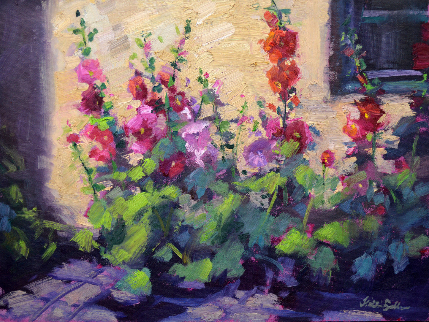 "Cottage Blooms" Original Oil Painting by Artist Kristina Sellers