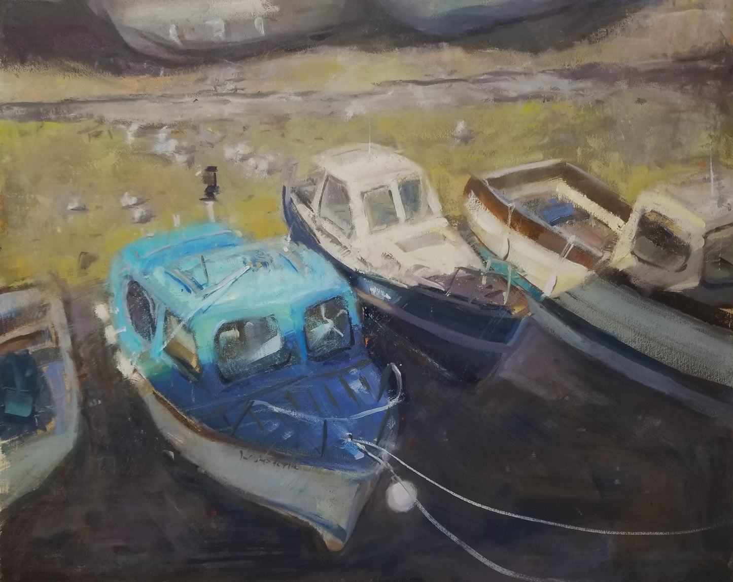 "Tethered" 16x20 original oil painting by Artist Kristina Sellers