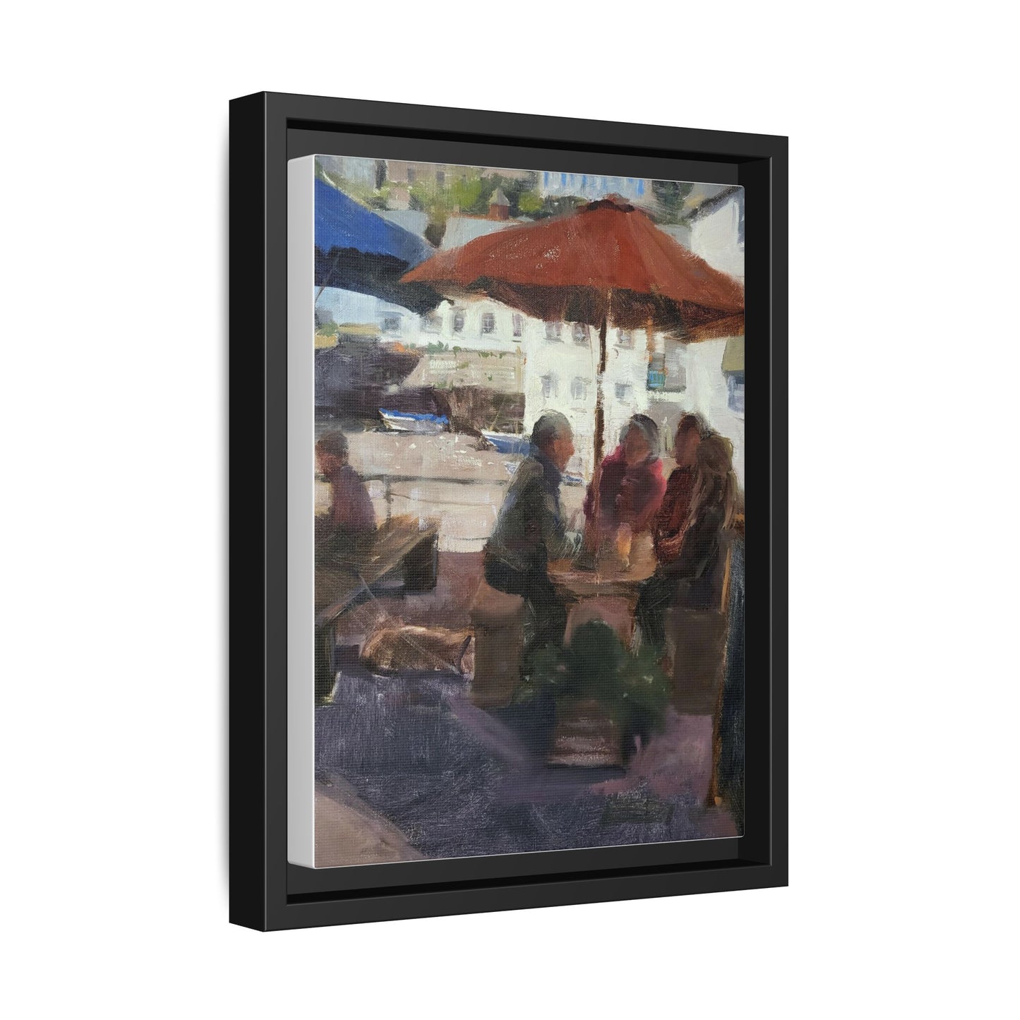 "Cornish Table Talk" Matte Canvas, Black Frame