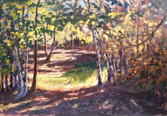 "Autumn Clearing" 24x36 inch original oil painting by Artist Kristina Sellers
