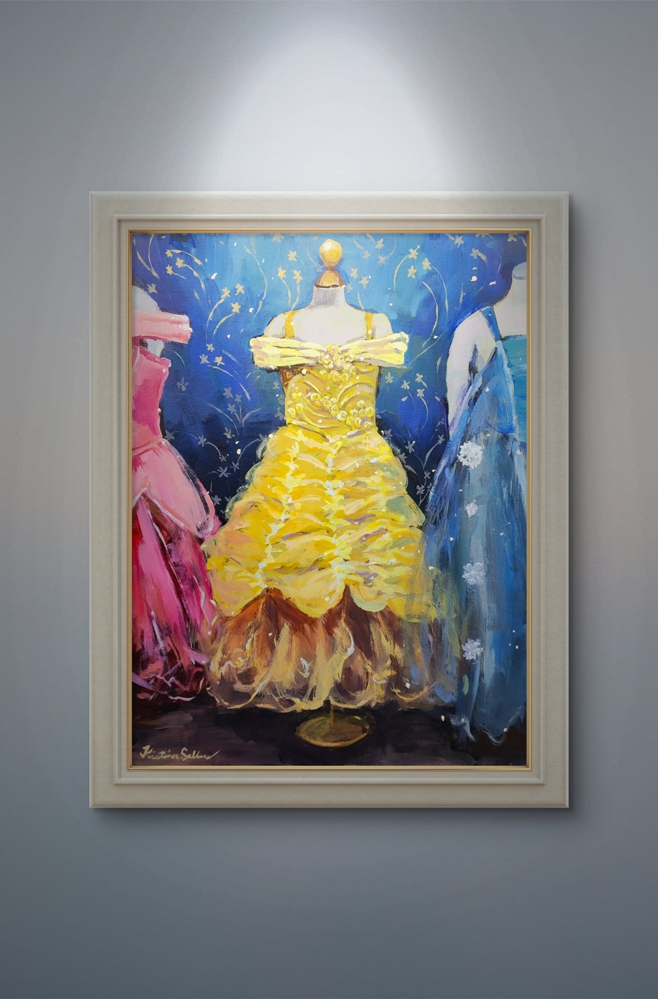 "Tale As Old As Time" 16x2 original acrylic painting by Artist Kristina Sellers