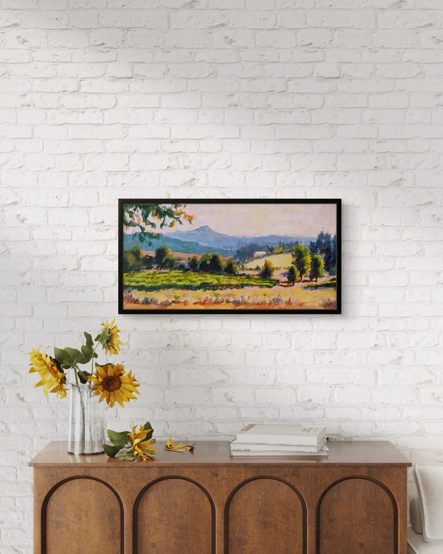 "Vintner's Valley" 10x20 original acrylic painting by Artist Kristina Sellers