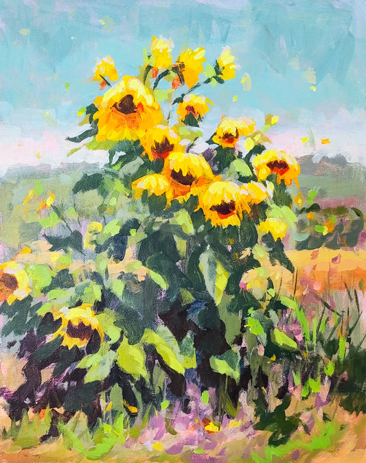 "Sun Kissed" 14x11 original acrylic painting by Artist Kristina Sellers