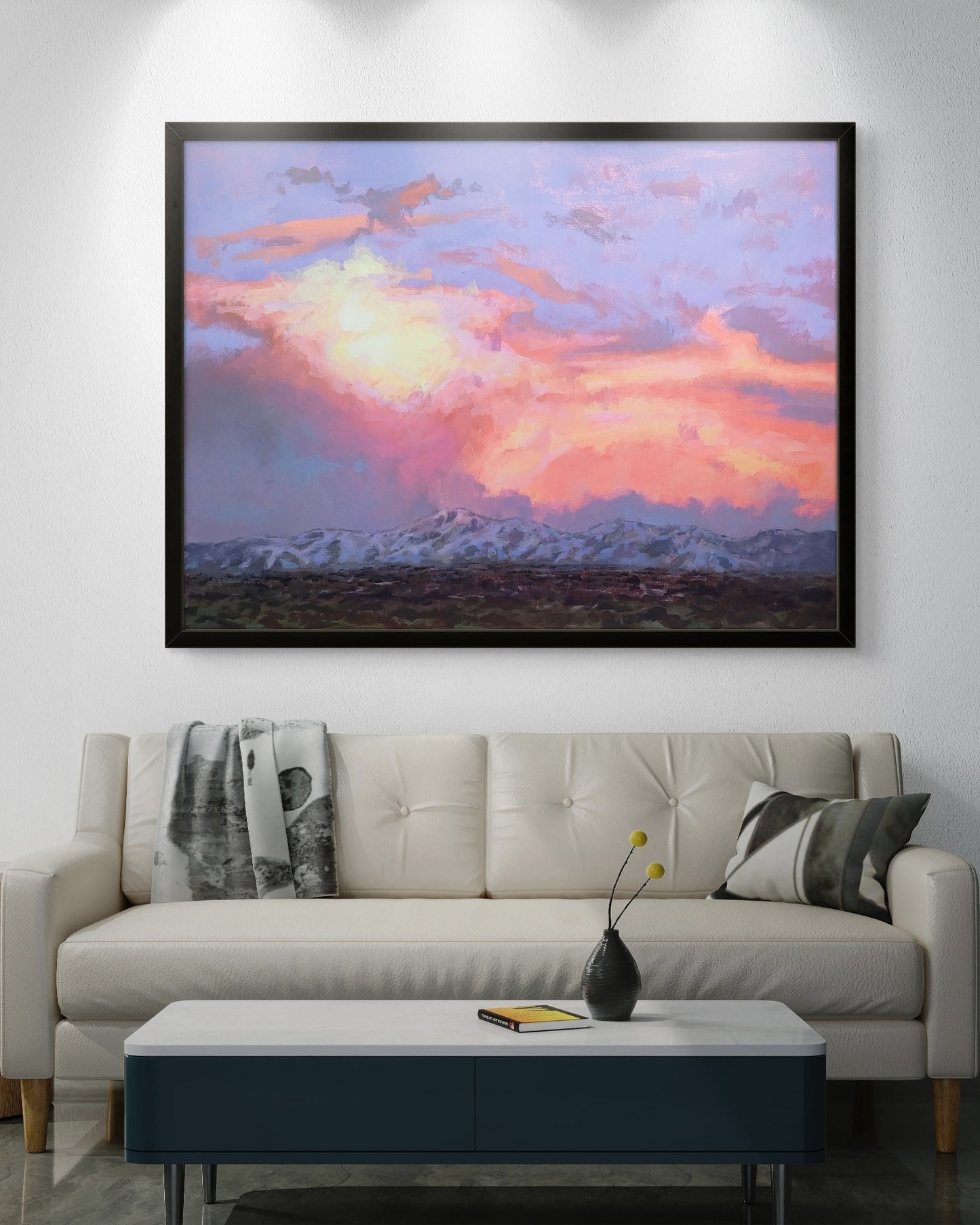 "Sierra Sunset" 30x40 original acrylic painting by Artist Kristina Sellers