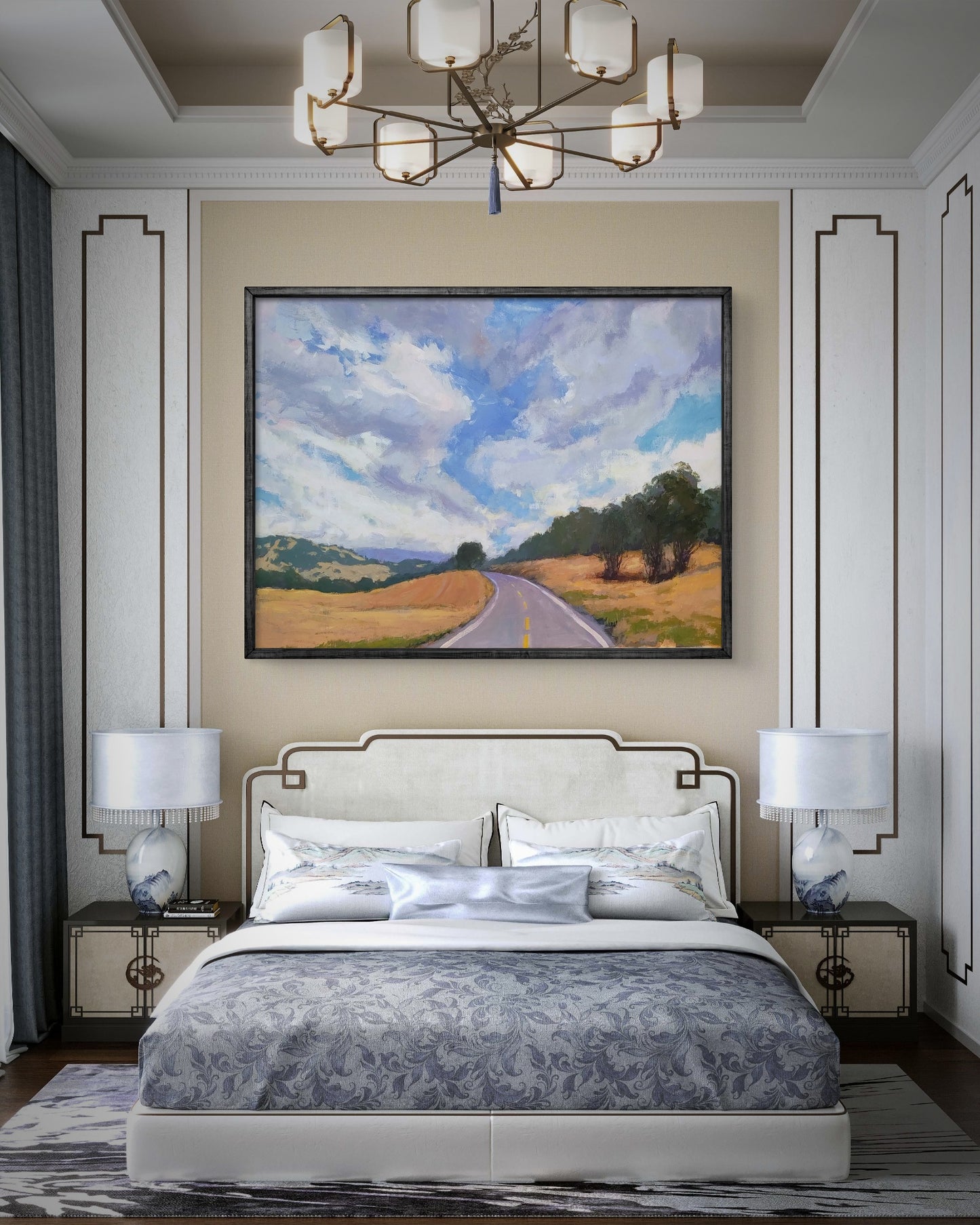 "Cali Road Trip" 30x40 original acrylic painting by Artist Kristina Sellers