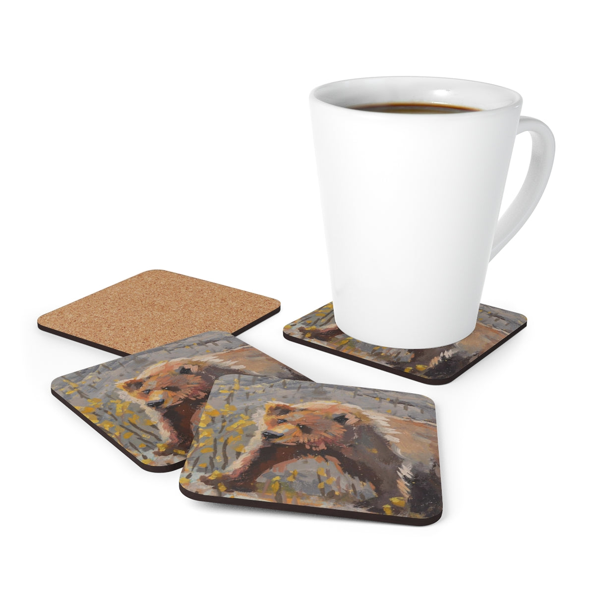 "Don't Mess with Mama" Corkwood Coaster Set