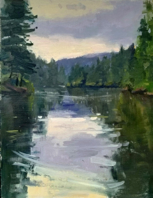 "Downriver" 14x11 Original oil painting by Artist Kristina Sellers