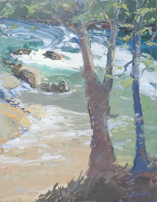 "Glacier's Song" 14x11 original oil painting by Artist Kristina Sellers