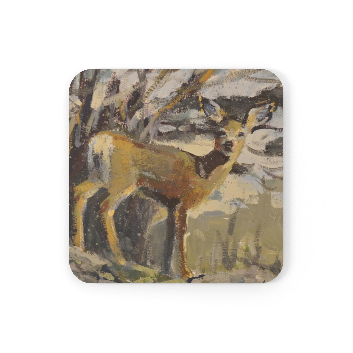 "Such a Deer", by Kristina Sellers, Corkwood Coaster Set