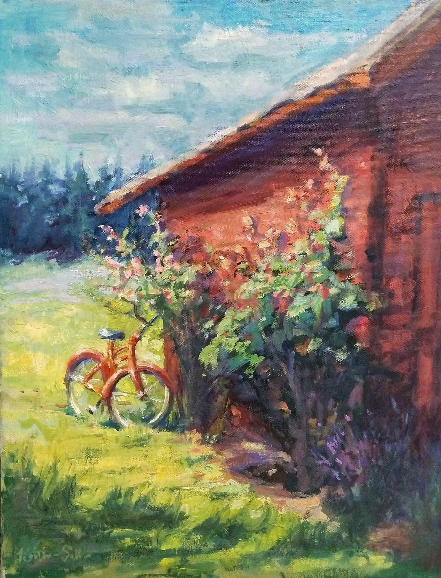 "Rustic Ride", 20x16, Original Oil Painting by Artist Kristina Sellers