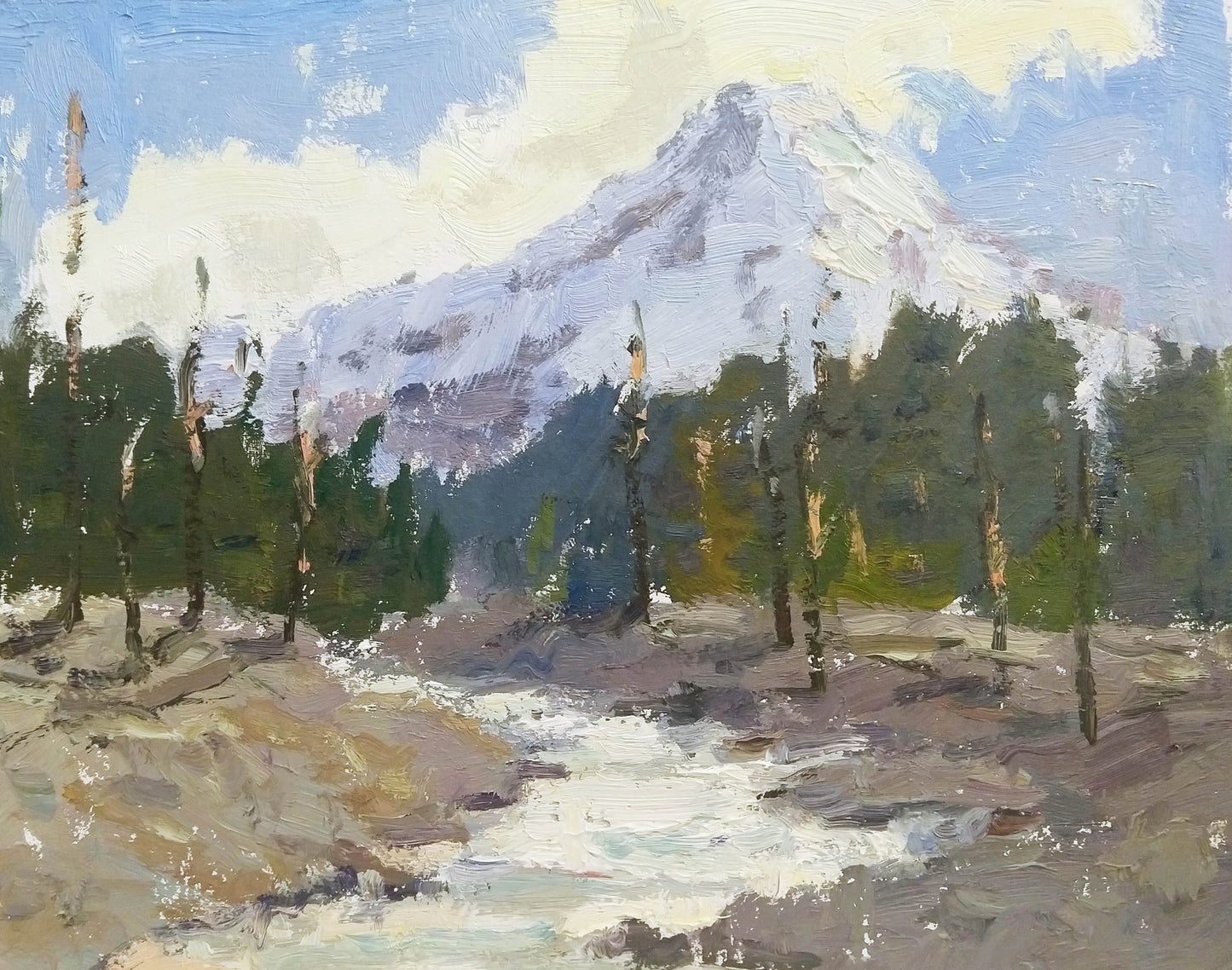 "Silvery Passage" 8x10 Original Oil Painting by Artist Kristina Sellers
