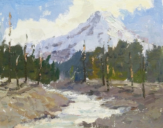 "Silvery Passage" 8x10 Original Oil Painting by Artist Kristina Sellers