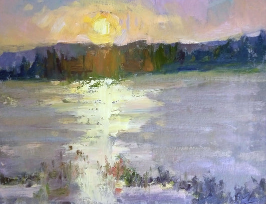 "Till Tomorrow" 9x12 original oil painting by Artist Kristina Sellers