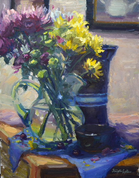 "Glass Pitcher" Original Oil Painting by Artist Kristina Sellers