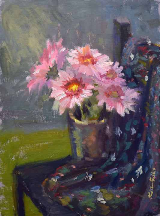 "Pink Bundle" Original Oil Painting by Artist Kristina Sellers