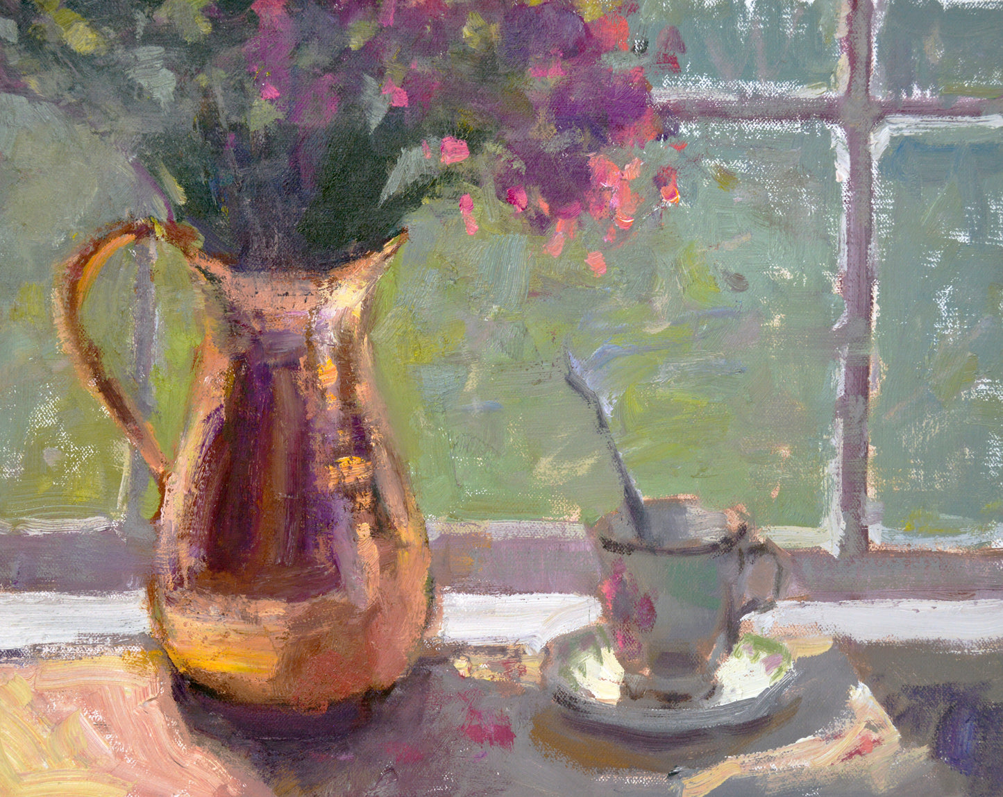 "Cheerful Infusion"11x14 original oil painting by Artist Kristina Sellers