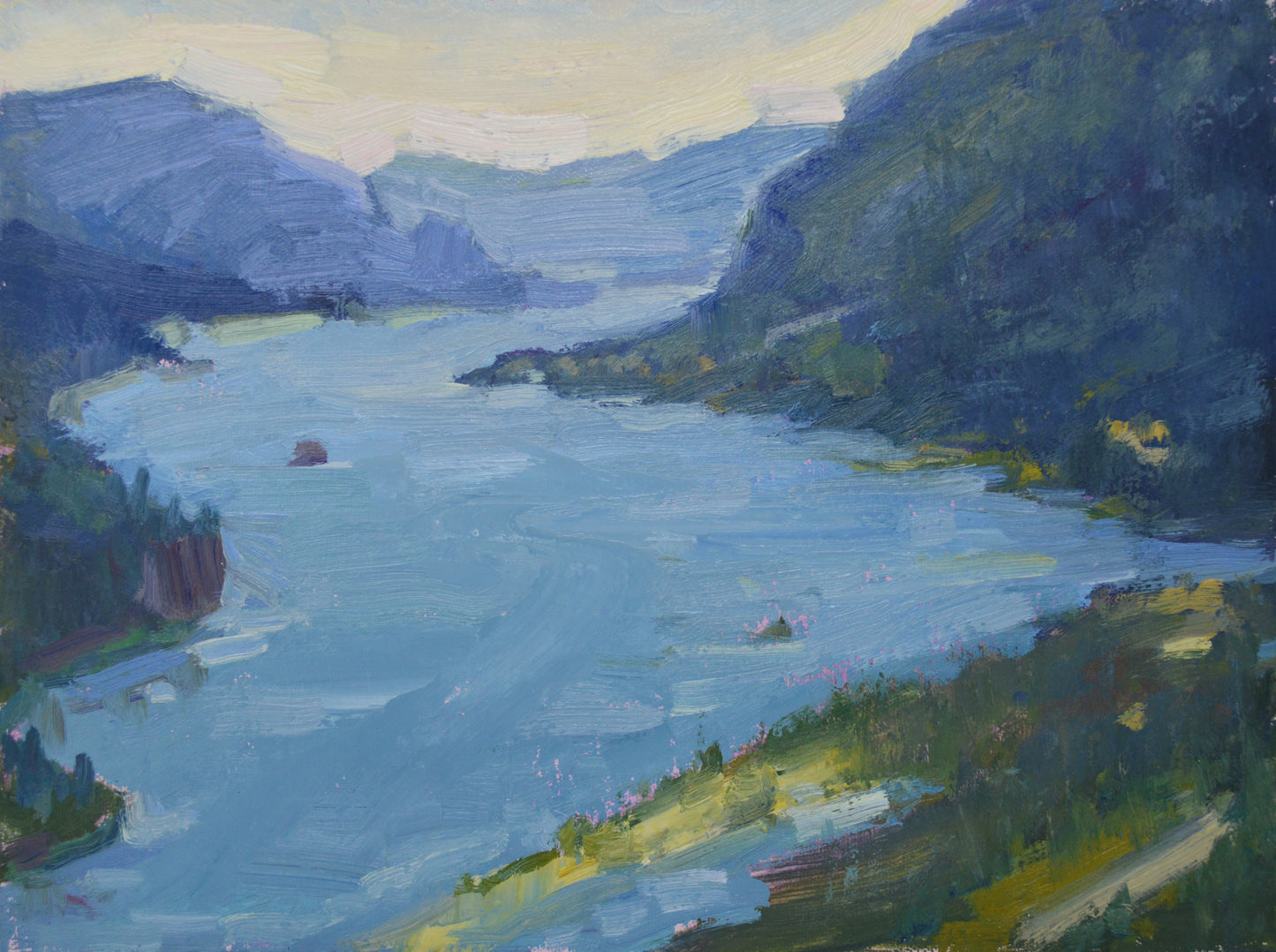 "Eastward View" 9x12 inch original oil painting by Artist Kristina Sellers