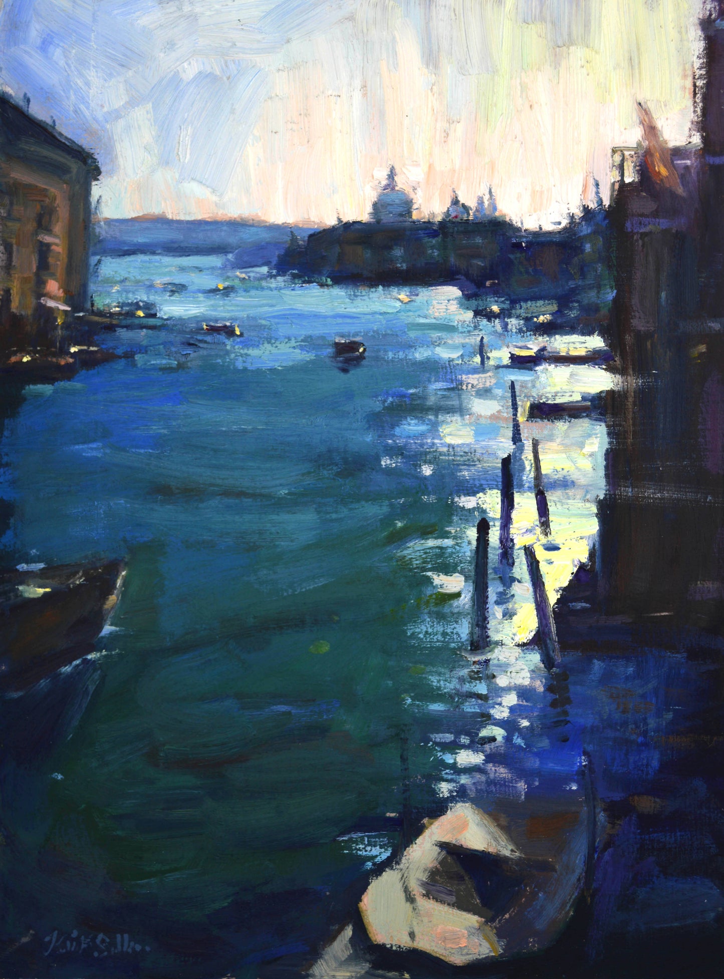 "From Rialto" 16x12 original oil painting by Artist Kristina Sellers