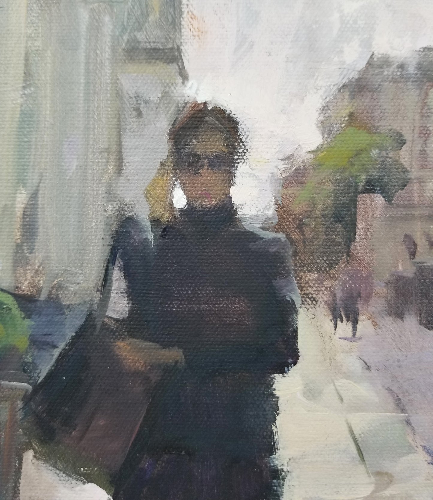 "Londoner" 16x12 original oil painting by Artist Kristina Sellers