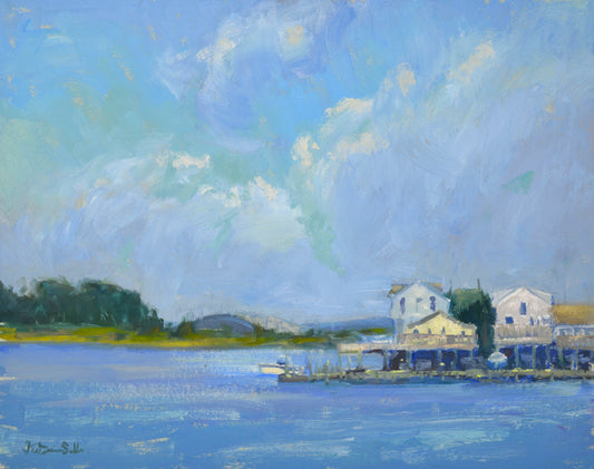 "Jersey Summer Homes" 14x18 Original Oil Painting by Artist Kristina Sellers